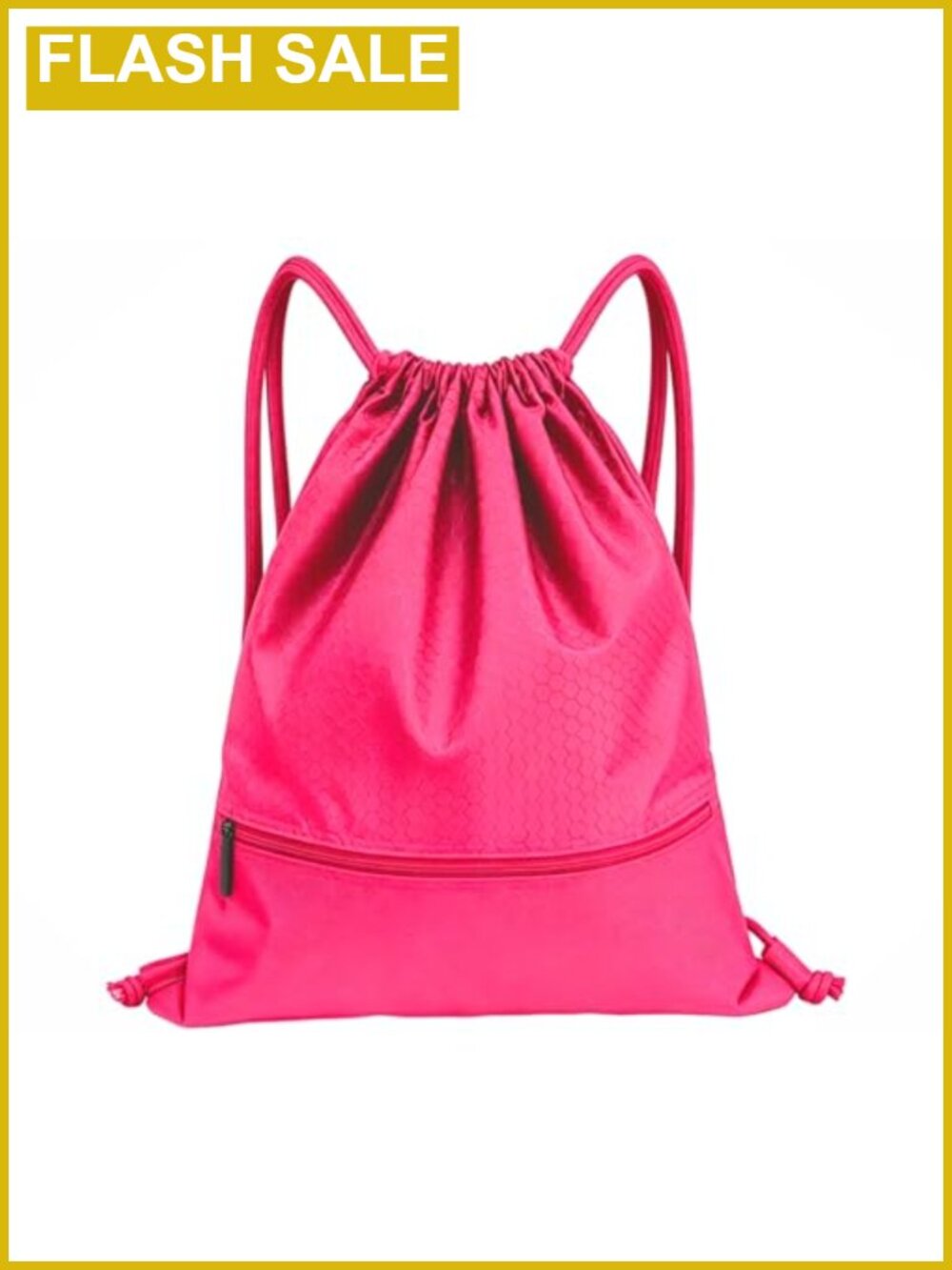Waterproof Drawstring Backpack Gym Bag with Shoe Compartment Lightweight
